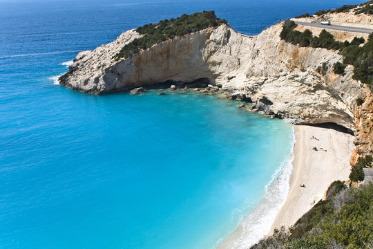 Porto Katsiki beach at Lefkada island in Greece