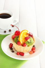 sweet cake with fruits