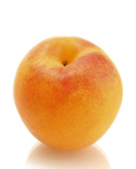 ripe sweet apricot isolated on white