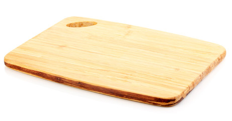 Wooden board isolated on white