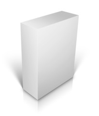 Blank book with white cover on white background..