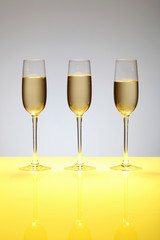 Glasses with wine