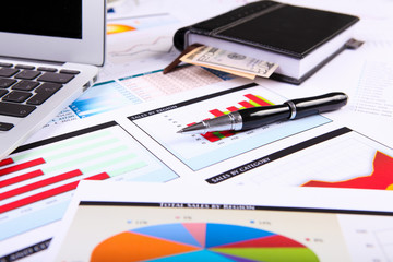 Financial papers on the table