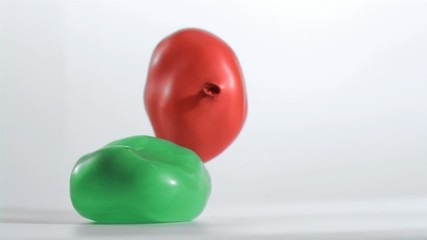 Balloons falling in super slow - Powered by Adobe