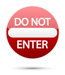 Do not enter sign
