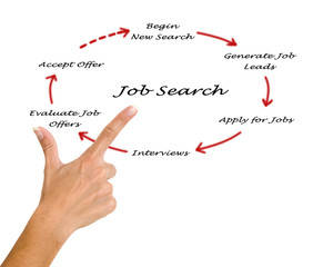 Obraz premium Diagram of job search