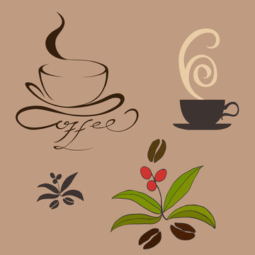 Cofee design elements