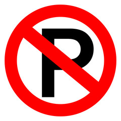 No parking vector sign - obrazy, fototapety, plakaty