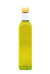 Olive oil bottle isolated on white