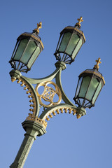Fototapeta na wymiar Lamppost, Westminster Bridge, London, England, UK