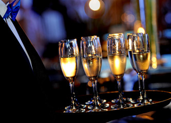 professional serving wine