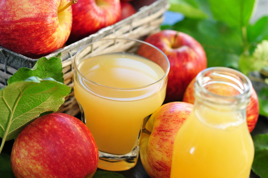 Flasche, &Auml;pfel
