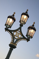 Fototapeta na wymiar Lamppost, Westminster Bridge, London