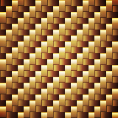 Seamless golden webbed vector square texture.