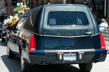 Back end of a hearse
