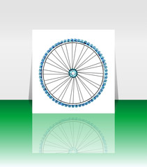 Bike wheel - vector illustration