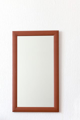 all mirror in wooden brown frame