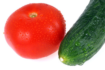 tomate et concombre