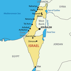 State of Israel - vector map - 43442175