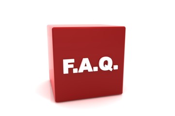 FAQ-Würfel rot