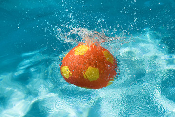 Ball splashing in pool