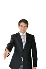 Geschäftsmann im Anzug isoliert