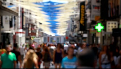 Image of group of people with zoom effect