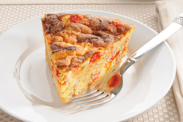 Breakfast seafood quiche