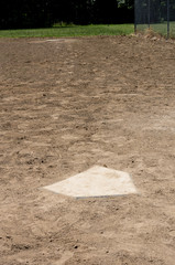 Home plate with first base