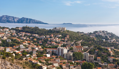 Marseille and low clouds