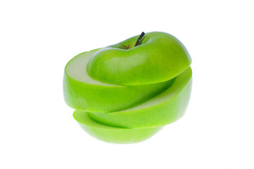 Green sliced fruits