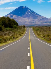 Foto op Canvas Road leading to active volcanoe Mt Ngauruhoe in NZ © PiLensPhoto