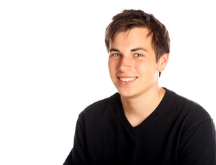 Teenage boy posing for the camera.