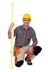Builder with timber