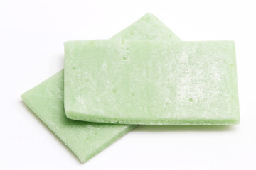 green gum isolated.