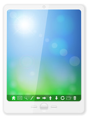 white pc tablet