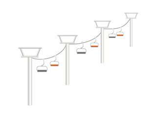 vector icon cable car