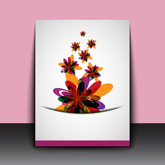 abstract color flowers art background / cover / card