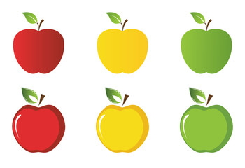 vector apples collection