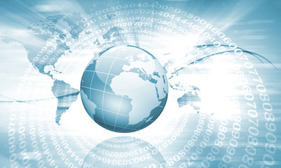 Image of light blue planet Earth