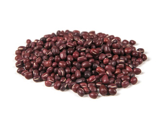 Azuki-beans, isolated on white background