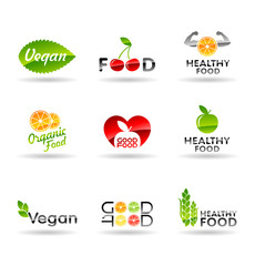 Icon set of healthy eating. Food icons. Set 1.