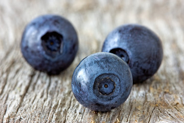 blueberries  on wooden background