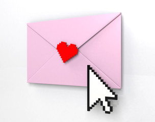 send pink love email