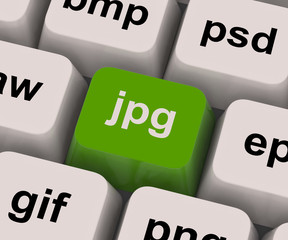 Jpg Key Shows Image Format For Internet Pictures