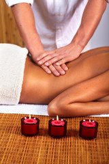 Obraz na płótnie Canvas Young woman in Spa massage salon.