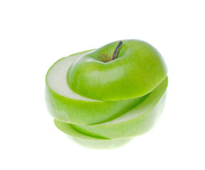 Green sliced fruits