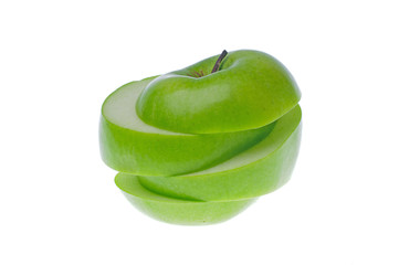 Green sliced fruits