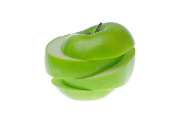 Green sliced fruits