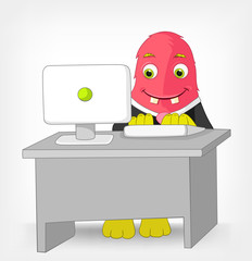 Funny Monster. Clerk.